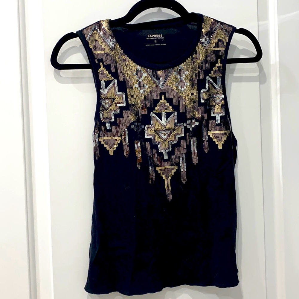 Express Aztec Sequin top - XS